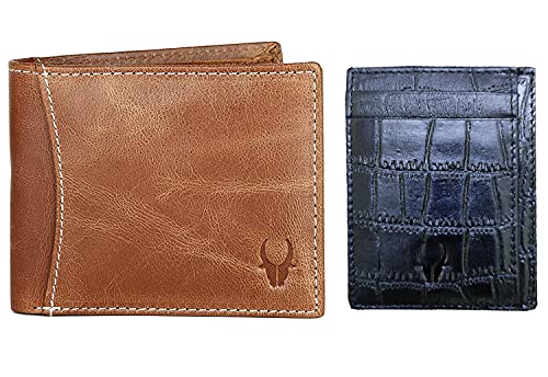 Image of WildHorn Tan & Black Leather Men's Wallet (699710)