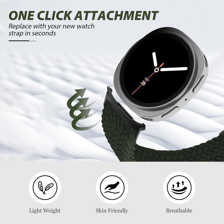 Image of Zitel Band Compatible With Samsung Galaxy Watch 8 44mm / 40mm, Watch 8 Classic 46mm Stretchy Nylon Sport Strap