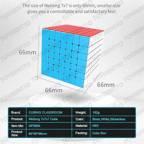 Image of Moyu Meilong 7x7 Speed Cube Smooth Turning Stickerless Puzzle Toy for Beginners and Professionals High Performance 7x7 Cube for Kids and Adults