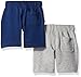 Gerber Graduates Baby 2 Pack French Terry Short, Navy/Gray, 12 Months