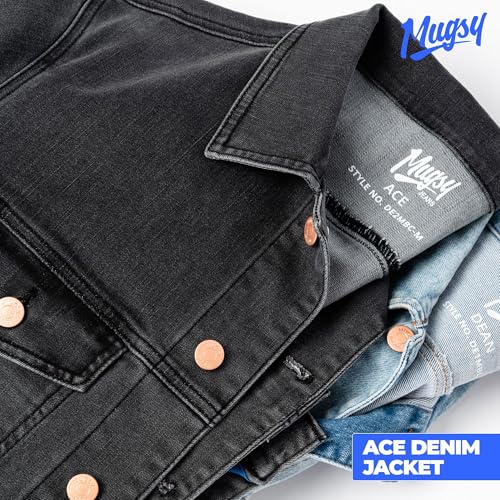 Mugsy Men’s Denim Jacket, Classic Fit, Stretch Denim Jacket for Men, Comfortable, Flexible Outerwear, True to Size3