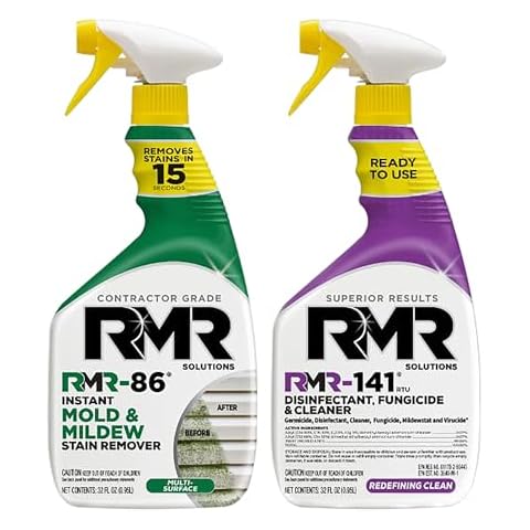 RMR Brands Complete Mold Killer & Stain Remover Bundle - Mold and Mildew Prevention Kit, Disinfectant Spray, Includes 2-32 Ounce Bottles Cover