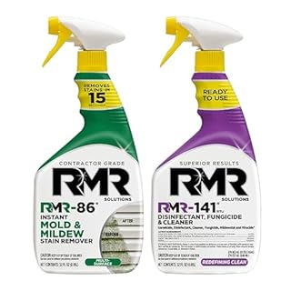 RMR Brands DIY Mold & Stain Remover Bundle, Complete Mold Killer & Mildew Prevention Kit, Disinfectant Spray, Includes 2-32 fluid ounce Bottles
