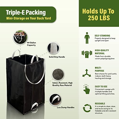 Yard Leaf&Lawn Collector Bag , Self standing 45Gallon Woven