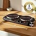 OVENTE Electric Countertop Double Burner, 1700W Cooktop with 7.25