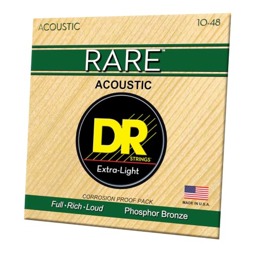 DR RPL-10 Strings RARE™ - Phosphor Bronze Acoustic Guitar Strings: Extra Light 10-48