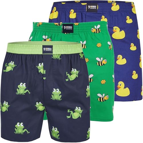 Calzoncillos tipo bóxer para hombre con suspensión ergonómica y algodón elástico Happy Shorts X