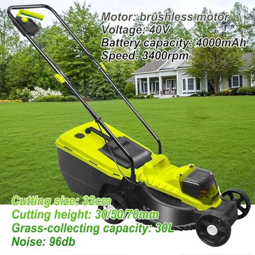 Escarificador eléctrico inalámbrico para césped, motor sin escobillas, 3 profundidades ajustables para césped y jardines saludables