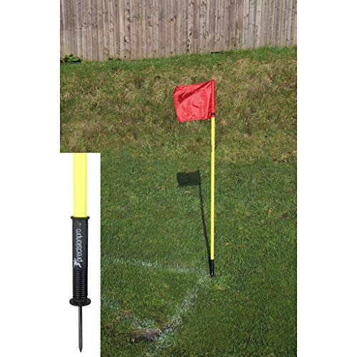 Precision Sprung Corner Posts-Fluo Yellow (Set of 4) Set de Entrenamiento, Adultos Unisex, Multicolor (Multicolor), Talla Única