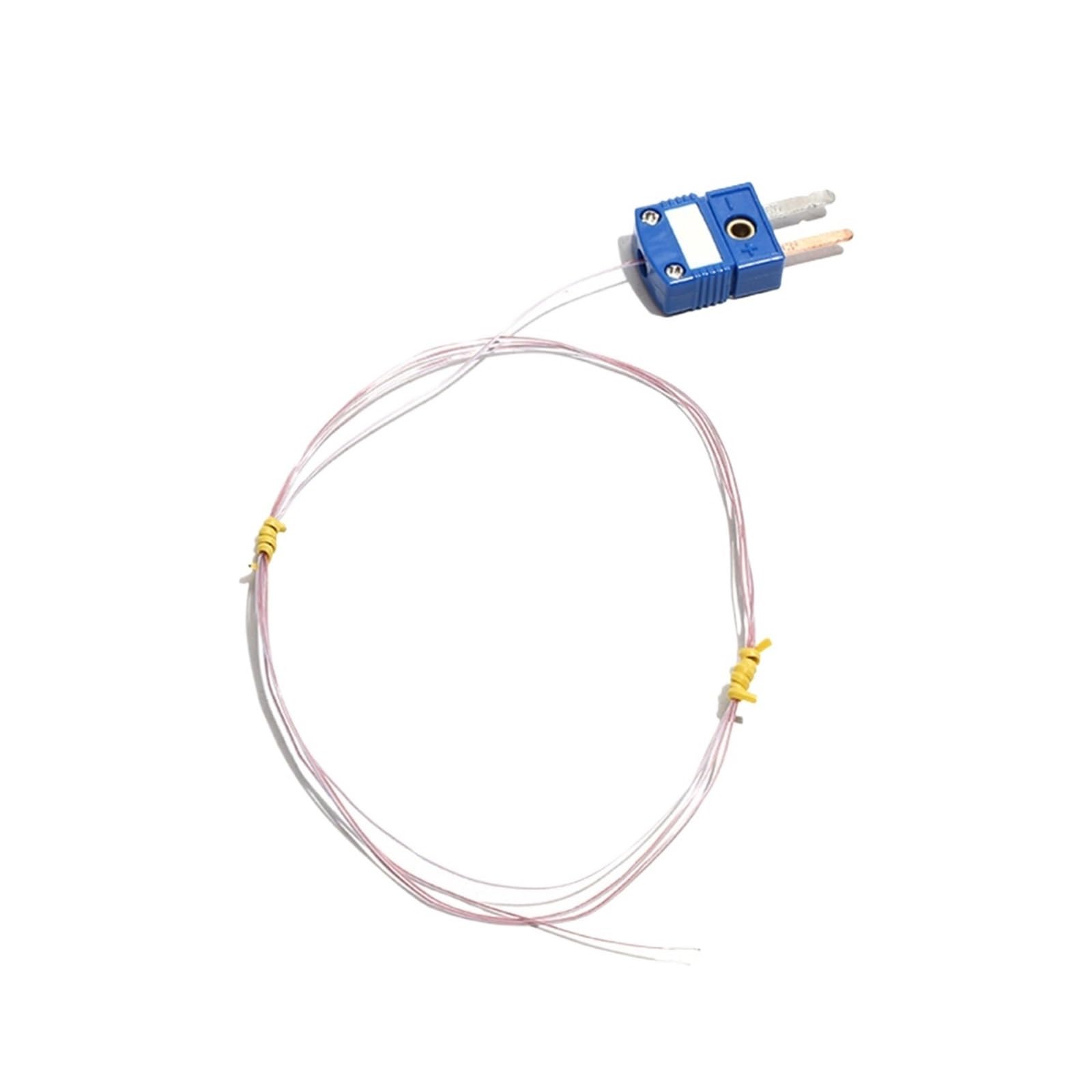 Termopar tipo T con enchufe TT-T-36 y cable sensor PTFE de 1m resistente 6