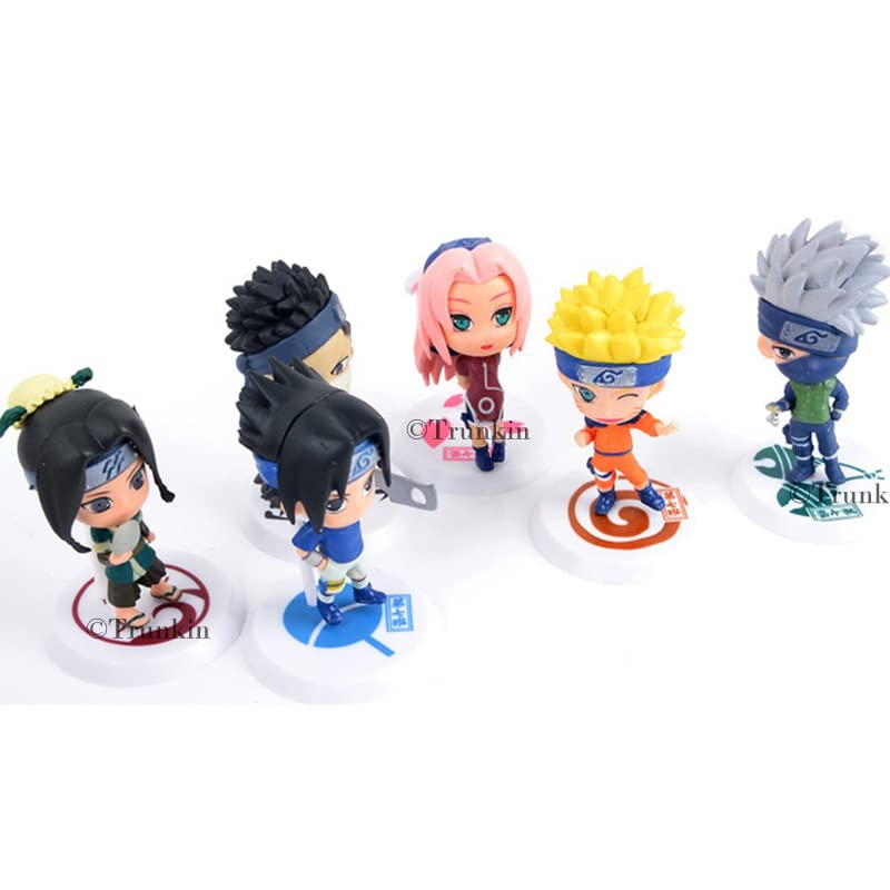 Image of Trunkin Set G Sakura Kakashi Zabuza Haku Sasuke Itachi Jiraiya Set of 6 Cute Figures Action Figure Set