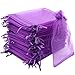 Leeyunbee 100PCS 10x15cm Violet Foncé Sacs Organza, Sachets Pochettes Cadeau en Organza avec Cordon de Serrage, Sac à Bijoux Sachets pour Lavande, Idéales pour Bijoux Cadeaux Bonbons Marriage