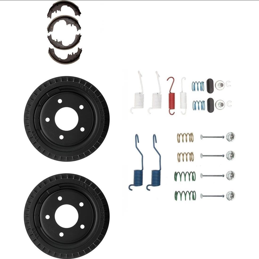 Drum Brake Hardware Kit Drum Brake Shoe for GMC Safari 1987 1988 1989 4.3L 262cid V6 Manual brakes Rear; with Power Brakes;Rear