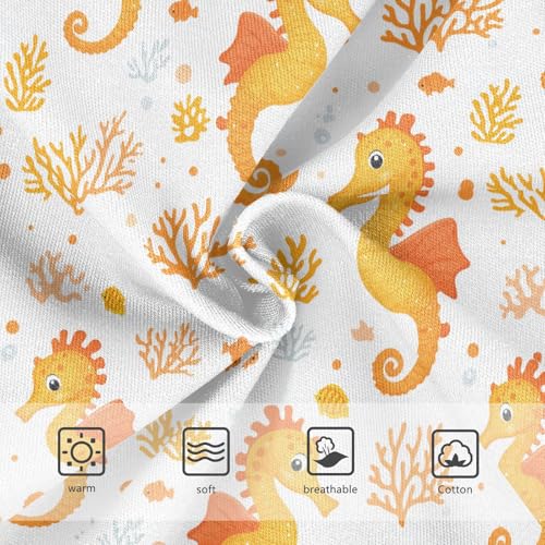 Girls Underwear Soft Cotton Seahorse Kids Panties in Sizes 2/3t, 4t, 5t, 6 and 83