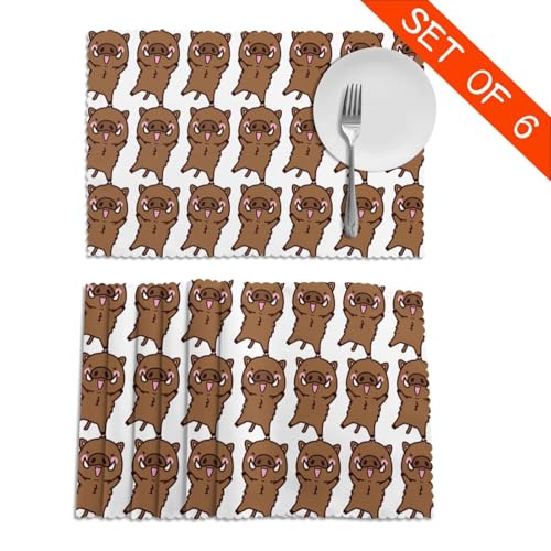 Sets de table sanglier en polyester résistant haute qualité pour grande table - 5