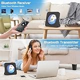 KOVCDVI CD Player for Home Desktop CD Player with Speakers CD Players Bluetooth 5.0 with Remote Control Dust Cover Display FM Radio Timer USB AUX Headphone Port Black - Image 4