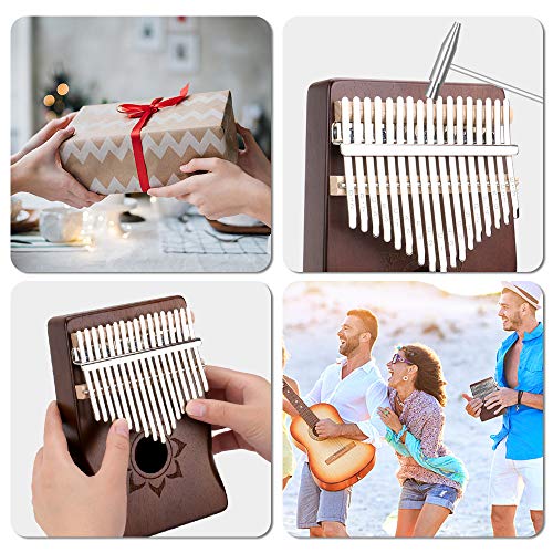 Kalimba Gadom Kalimba Piano à pouces, 17 clés, instrument professionnel, avec instructions d’apprentissage (français non… - Les Beatles, Paul McCartney, John Lennon, RIngo Starr, George Harrison Kalimba Gadom Kalimba Piano à pouces, 17 clés, instrument professionnel, avec instructions d'apprentissage (français non… – Image 7