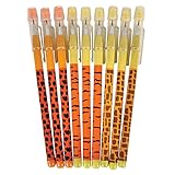 ~ 50 ~ Safari Print Pop-a-point Non-sharpening Pencils ~ Eraser Tops ~ New