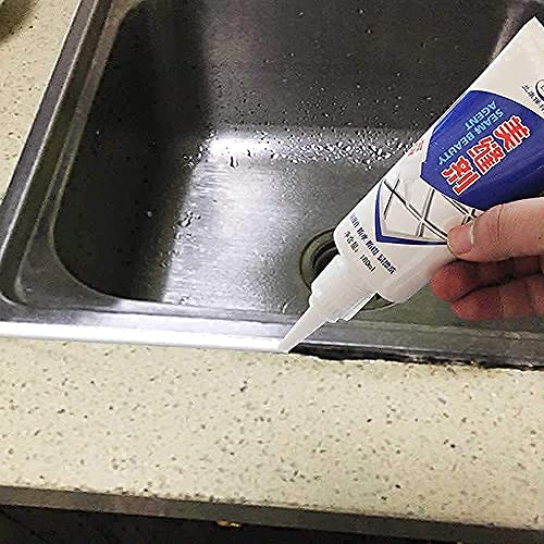 Image of Waterproof Tile Gap /Crack /Grout Filler Water Resistant Silicone Sealant for DIY Home Sink Gaps /Tiles Gaps /Grouts Repair Filler Tube (180 Ml White)