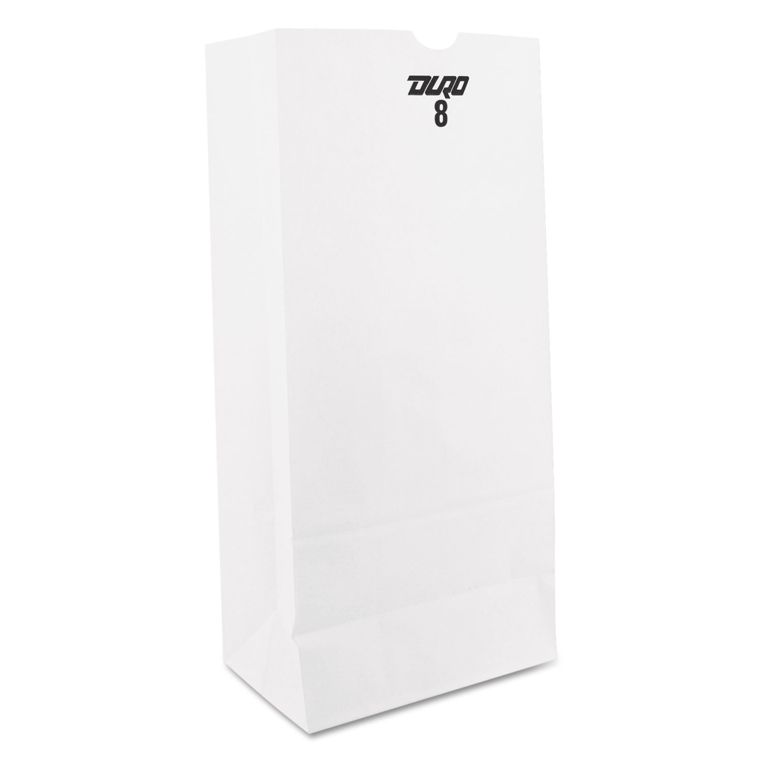 General GW8500 #8 Paper Grocery Bag, 35lb White, Standard 6 1/8 x 4 1/6 x 12 7/16, 500 bags