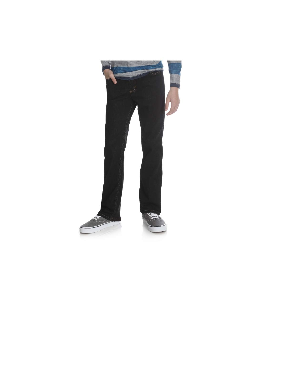 Boys, Performance Series Slim Straight Jean, Size 7 Regular(Dark Blue)