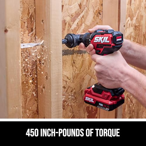 SKIL Brushless 20V Compact Multi-Head Drill Driver Kit Including 2.0 Ah USB-C Battery & PD Charger-QD6293B-10 thumbnail 4