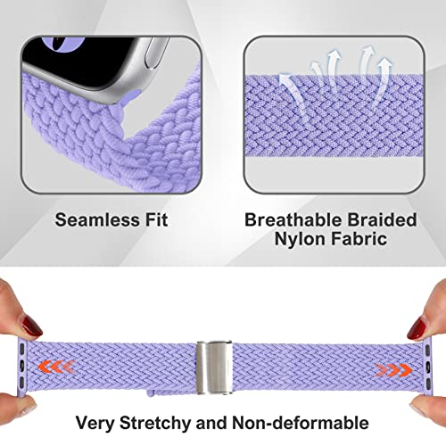 Bandiction Compatible with Apple Watch Bands 44mm 40mm 38mm 42mm 41mm 45mm 46mm 49mm, iWatch Bands Women Men,Adjustable Braided Solo Loop Elastic Sport Band for iWatch Ultra SE Series 10/9/8/7/6/5/4 Bandiction Compatible with Apple Watch Bands 44mm 40mm 38mm 42mm 41mm 45mm 46mm 49mm, iWatch Bands Women Men,Adjustable Braided Solo Loop Elastic Sport Band for iWatch Ultra SE Series 10/9/8/7/6/5/4 - Image 2