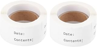 2rolls Kitchen Food Date Stickers Eco-Friendly Adhesive Labels for Easy Organization DIY Indexing and Practical Food Storage
