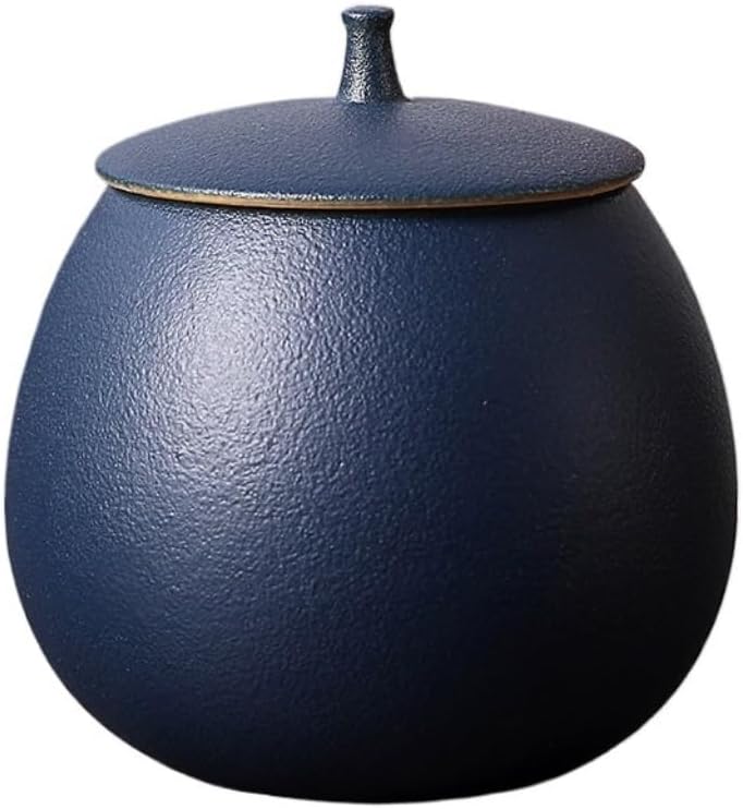 SONGCHAO Sugar Jar Tea Can Small Portable Nut Coffee Cereal Sealed Can Household Kitchen Food Storage Can Ceramic Can Wake Up Tea Can Tea Canister (Color : D)