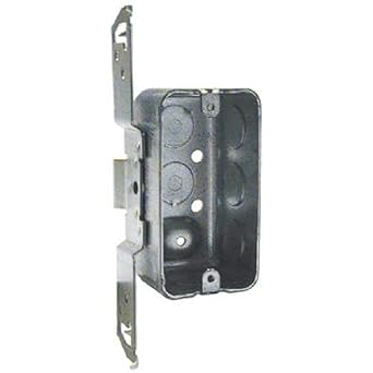 4 Set Hubbell-Raco 662 1-7/8-Inch Deep, 1/2-Inch End Knockouts, Wood/Metal Stud Bracket Welded 4-Inch by 2-Inch Handy Box