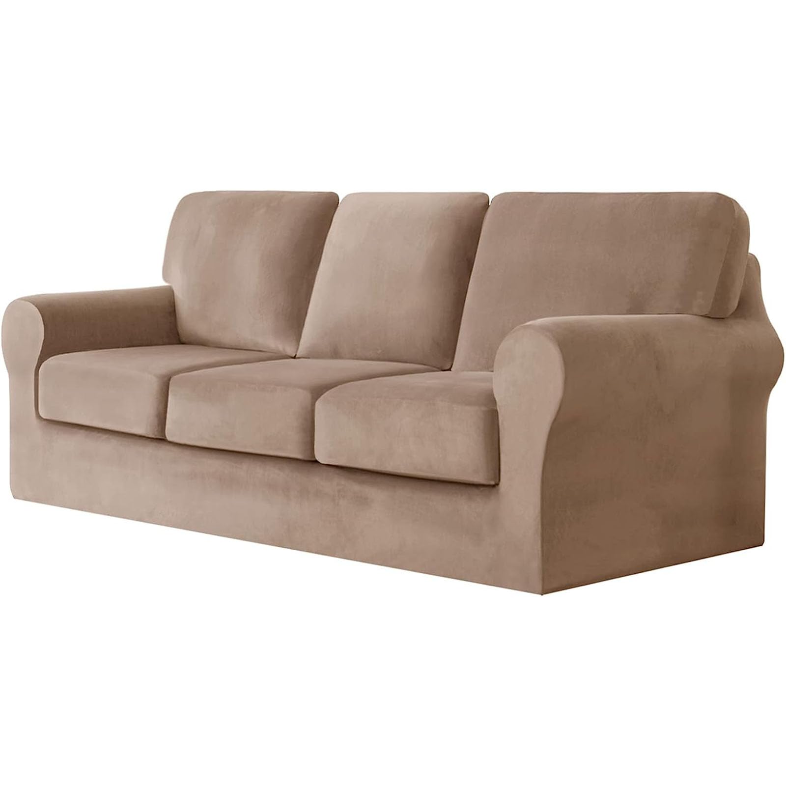 Fundas de sofá de terciopelo protector de muebles elástico con funda de asiento