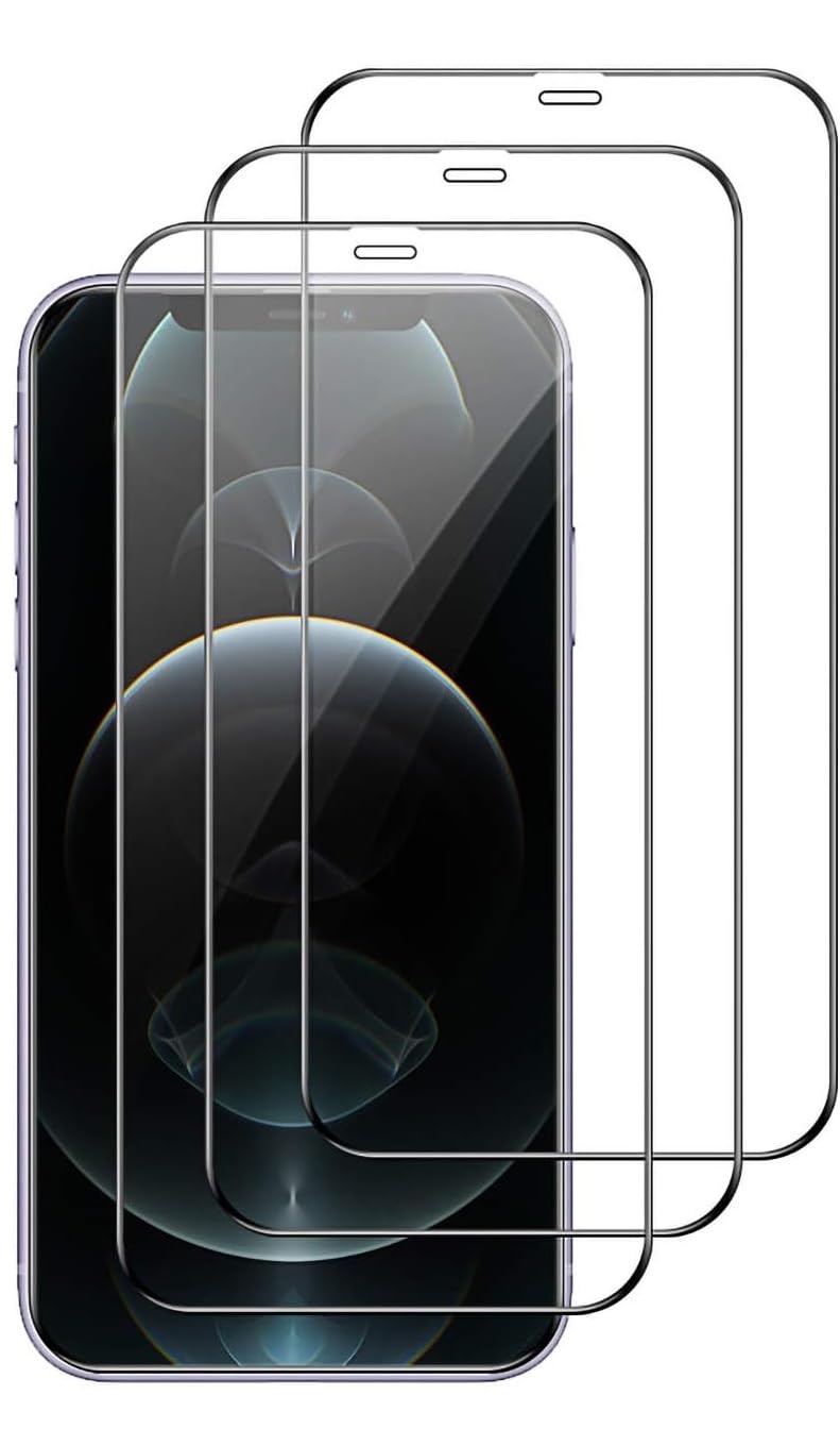 New&Teck Lot de 3 Verre Trempé pour iPhone 11/XR 6,1 Pouces, Film Protection Ecran, [Anti-Rayures], [Sans Bulles], [Installation Facile], Ultra Résistant Dureté 9H Glass - 3