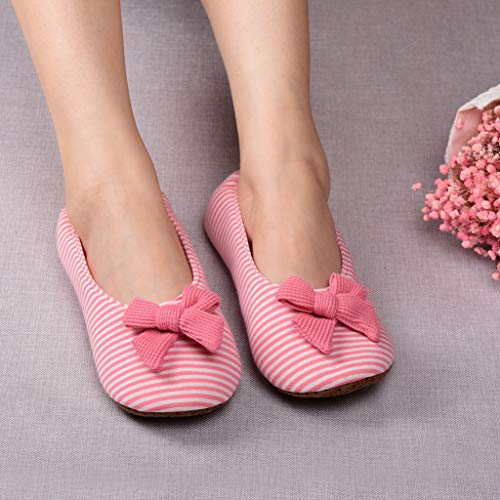 Image of Panda Bros Women's Ballerina House Slippers,Anti-Skid Comfy Warm Ballet Style Slippers