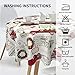 Kawani Christmas Round Tablecloth 60 Inch Red Truck Table Cloth Christmas Tree Vintage Polyester Table Cover Holiday Decorative for Winter Holiday Kitchen Party Indoor Outdoor
