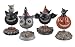 Produktbild K&K Interiors 40357A Halloween-Pompons, Grau, Schwarz, Orange
