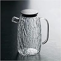 Amazon.co.jp: シンプルな水差しレトロなガラスピッチャー、蓋