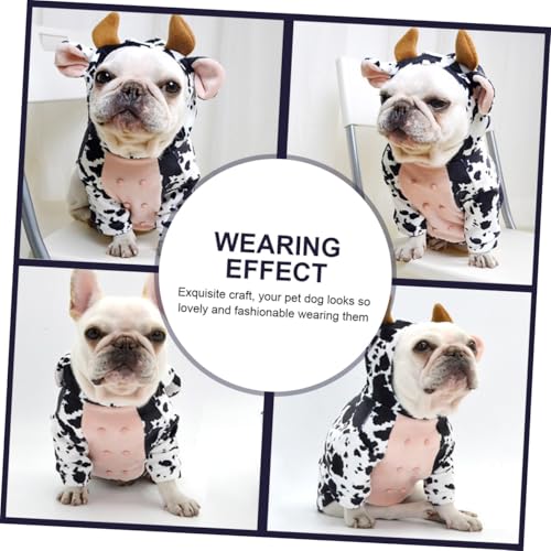 Disfraz para perro con diseño de vaca tamaño M miniatura 3