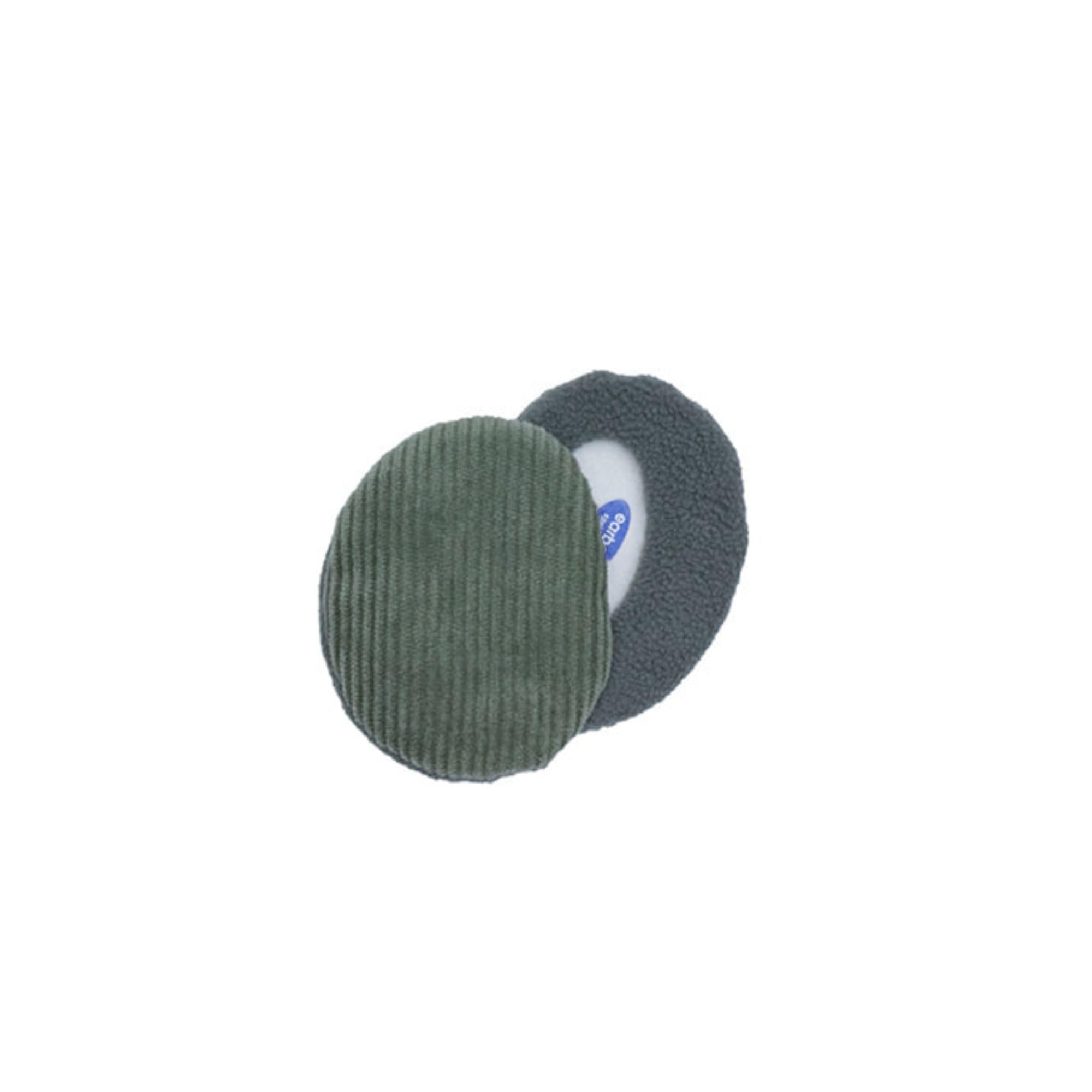 Sprigs Unisex Pine Green Earbags Bandless Ear Warmers Corduroy Earmuffs For Winter (, Medium)