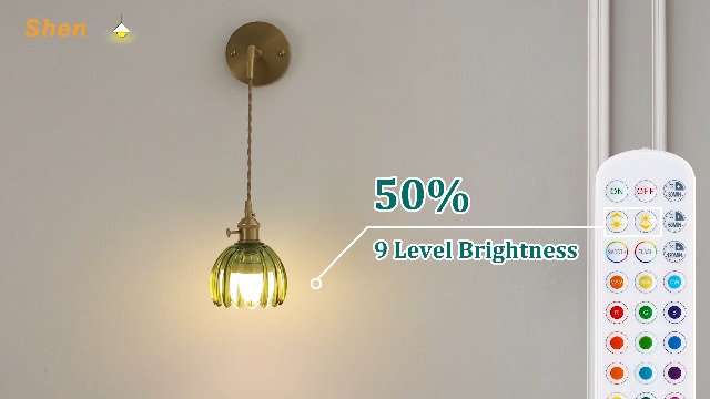 Image of Shenmoyl Battery Operated Wall Sconce with Green Tulip Shade Pattern Glass Adjustable Chain Retro Gold Wall Mounted Light, Modern Wall Lamp Fixtures Decor for Bedside Bedroom Indoor Doorway