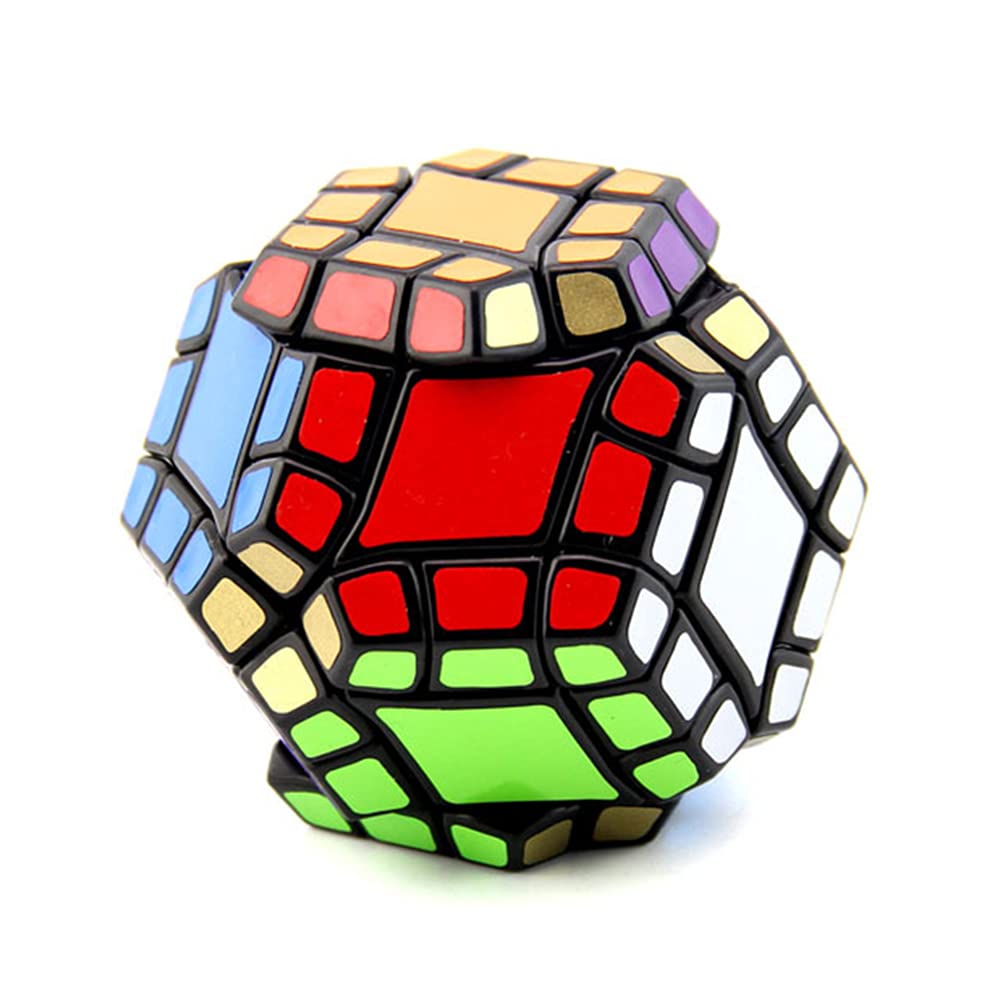 Yealvin 12-Axis Dodecahedron Cube Black Magic Cube Puzzle Cube Brain Teasers