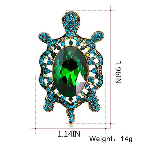 Image of Women's Crystal Big Turtle Pin Brooch Girl Animal Decorative Jewelry