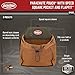 Bucket Boss Parachute Pouch with Speed Square Pocket and Flap Fit in Brown, 54135