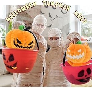 Cute halloween pumpkin head plush toy glow in the dark super soft pumpkin doll for halloween decoration and gift  urban country home decor