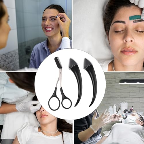 Augenbrauenschere,Augenbrauenschere mit Kamm,Augenbrauen Schere für Frauen,Augenbrauen Schere für Männer,Augenbrauenschneider,Augenbrauenrasierer fur Schönheitspflege und Augenbrauentrimmer