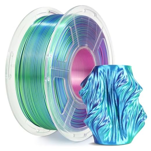 SUNLU Silk Triple Color Pla Filament, Silk PLA 3D Printer Filament 1.75mm, Shiny Silk Texture, Dimensional Accuracy +/- 0.02mm, 1KG Spool (2.2 lbs), PLA Silk Triple Color (Blue Green Purple)