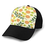 Tener logotipo dsgdfhfgjghcdvdf 4 Sombrero de algodón Ajustable Gorra de béisbol de Mezclilla de algodón de Moda Patrón de cítricos Fruta bac