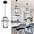 Black Crystal Pendant Light for Kitchen Island, Luxury Water Ripple Glass Chandelier Lights Fixture, Modern Elegant Adjustable Pendant Lighting for Dining Room Bedroom, E12 Bulb, L6.5'' x H11.8''