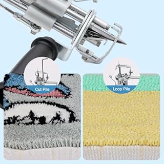 ZOWWFAST Tufting Gun, 2 in 1 Rug Tufting Kit with Cut Pile or Loop Pile Tufting Machine, Rug Gun for High-Speed Weaving of Carpet, 360° Rotatable Handle (Green)