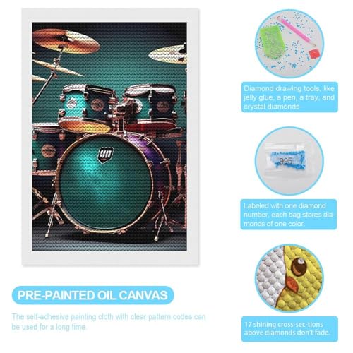 Peinture diamant cool tambour pour masquer un mur vide avec style