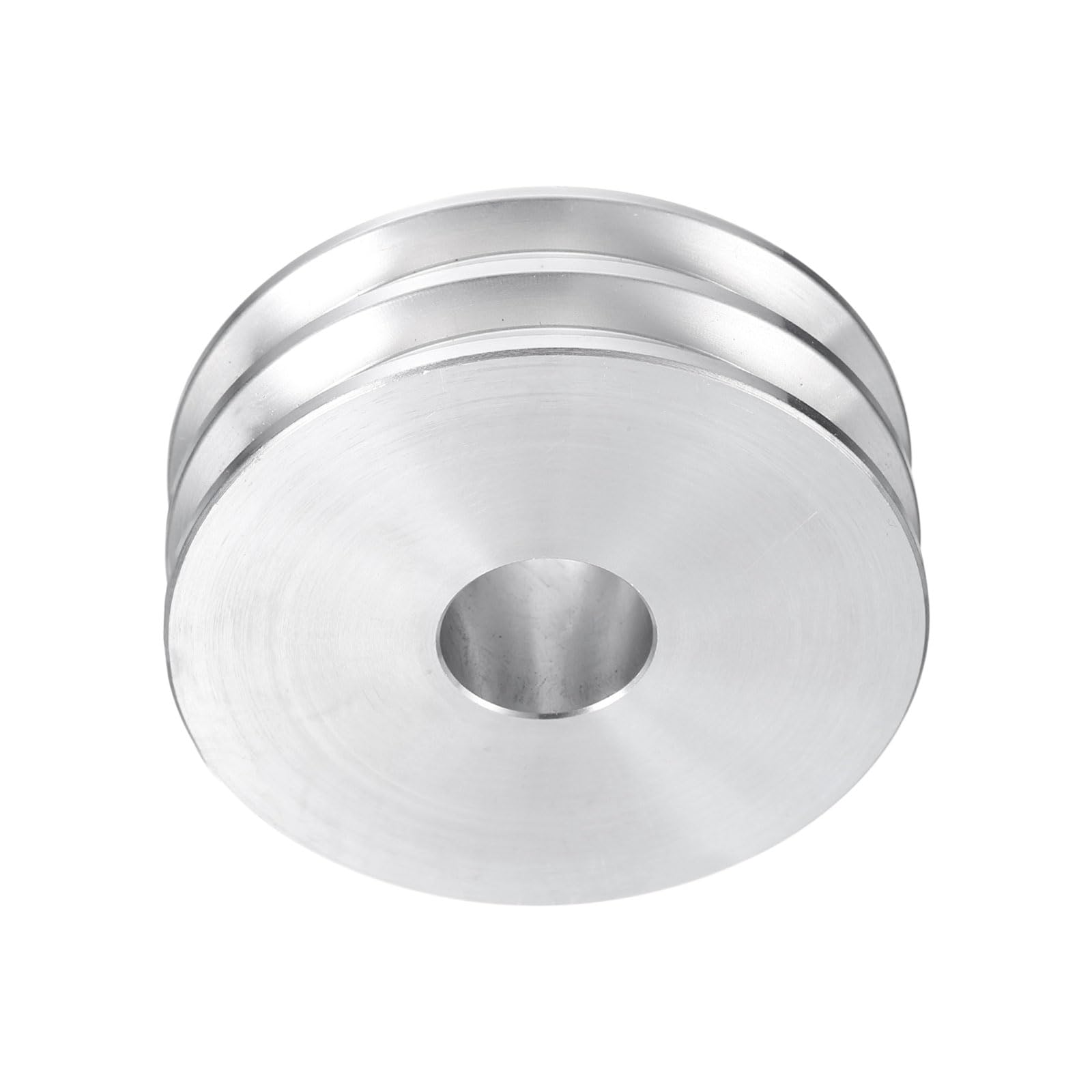 QUARKZMAN V-Typ Riemenscheibe 17mm Bohrung 60mm Außendurchmesser Doppelrillen Aluminiumlegierung Keilriemenscheibe für Motorwellen-Bohrmaschine 6mm(1/4") PU-Formgürtel